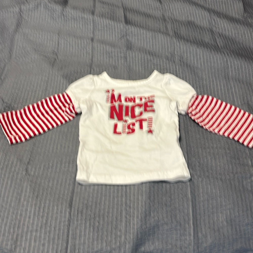 Nice list - long sleeve tee - sz 12 months